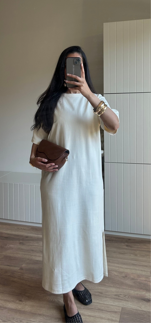 RAYA SHIRT DRESS (COTTON - IVORY)