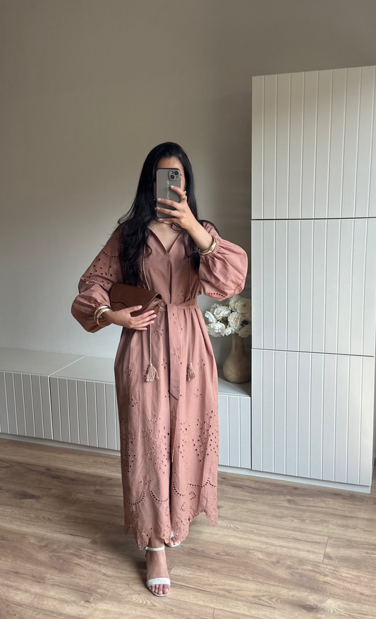 TALIA DRESS (COTTON - TERRACOTTA)